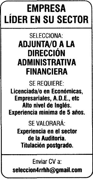 Oferta de empleo!