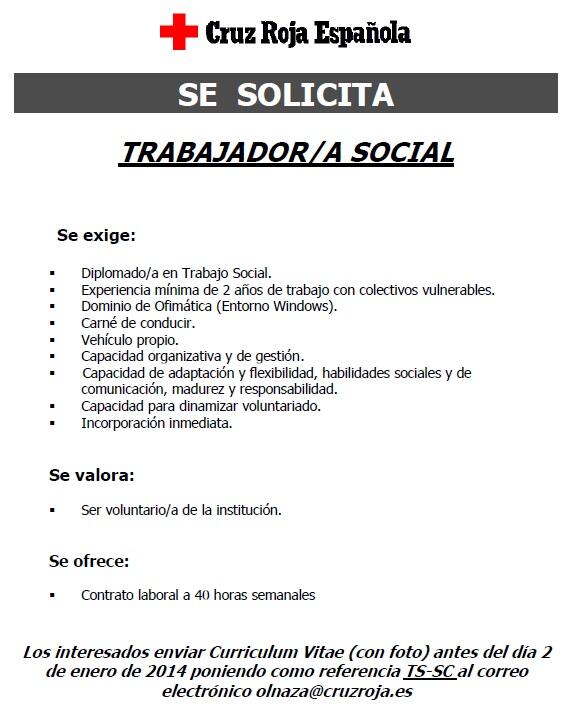 Cruz Roja: Trabajador/a Social para Tenerife - Ofertas de trabajo, becas, empleo y cursos Canarias - Enbuscade