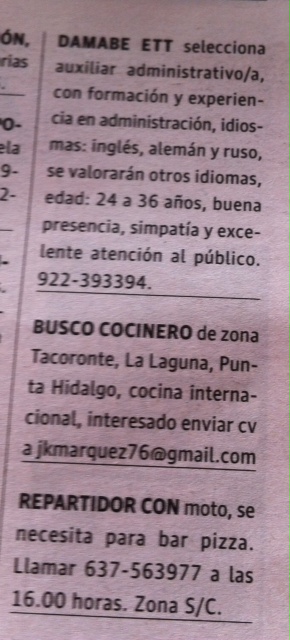 Empleo en prensa