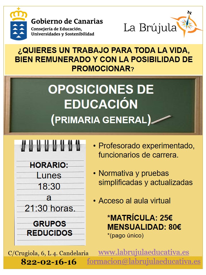 Preparación de Oposiciones de Educación (Primaria)