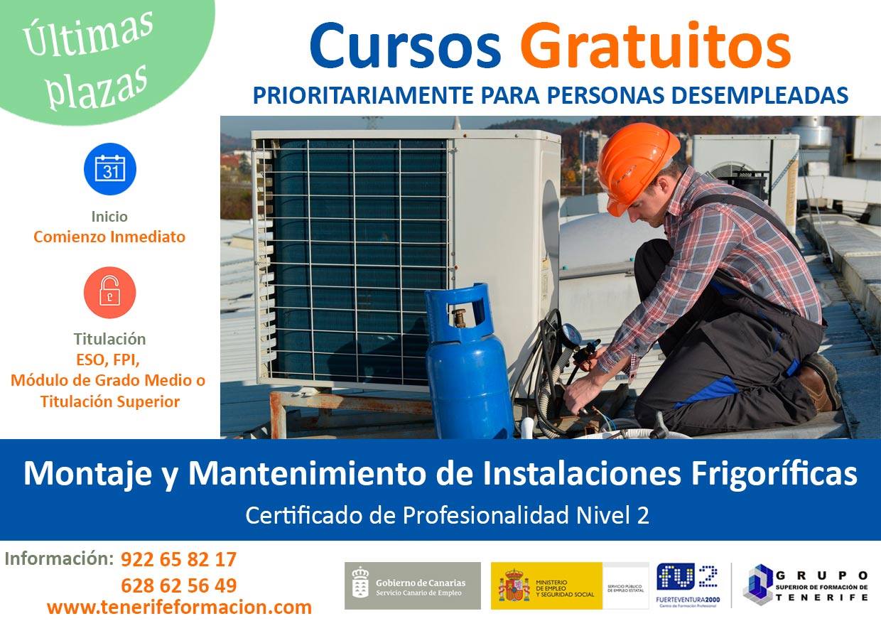 Curso gratis: "Montaje y Mantenimiento de Instalaciones Frigoríficas"