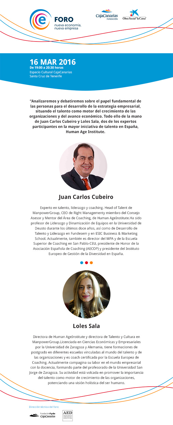 Jornada "Claves para el crecimiento empresarial en la era de las personas" en S/C Tenerife