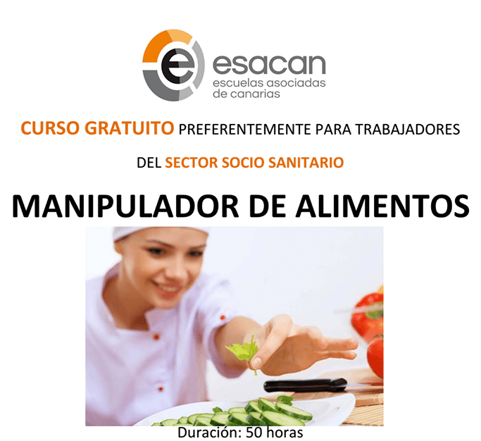 Curso gratis "manipulador de alimentos" en Lanzarote