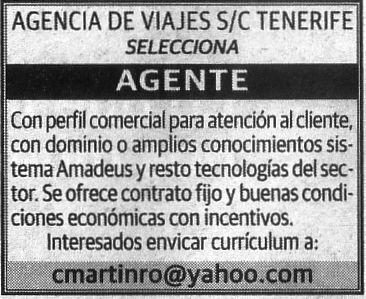 Oferta de Empleo: Agente