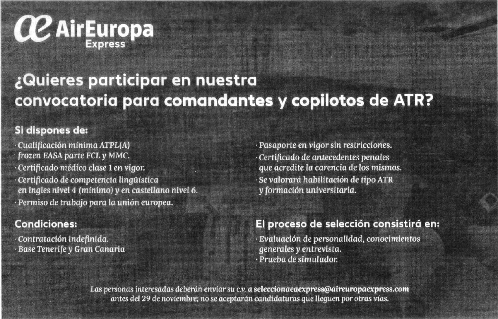 Oferta de Air Europa Express