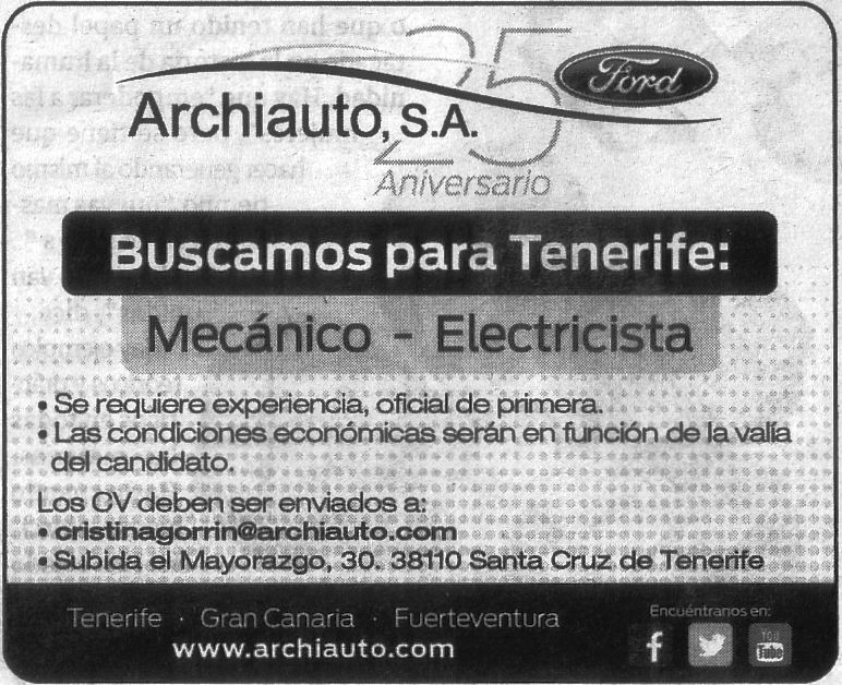 Oferta: Mecánico - Electricista